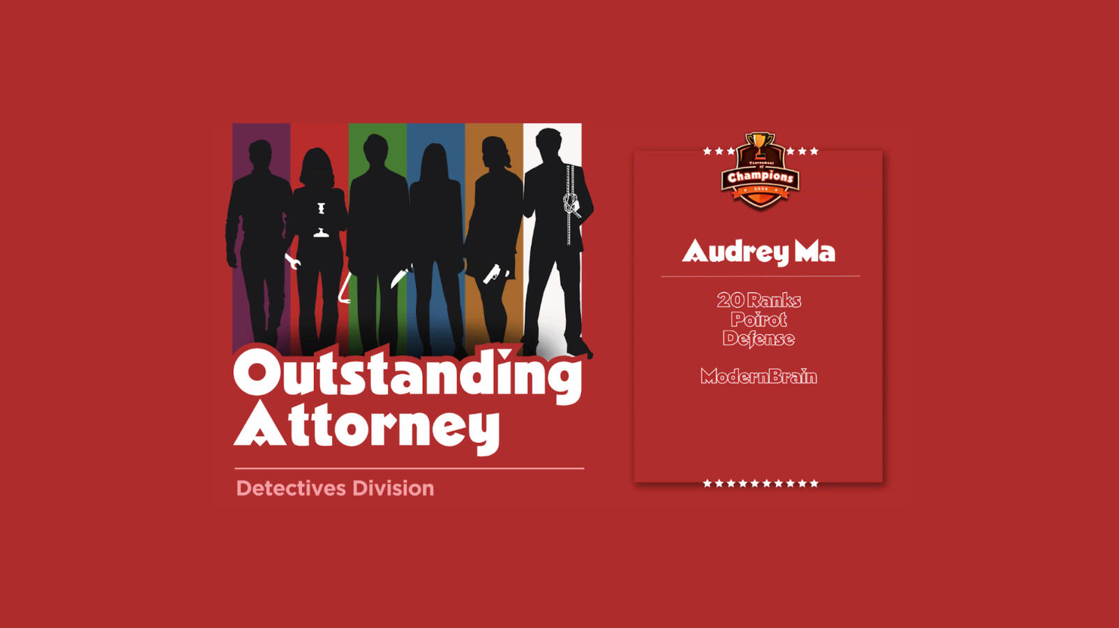 Highest-Ranked Finalist Mock Trial Team Internationally at Empire Leagues + MockOn Tournament of Champions, 3-Time Champion of International Mock Trial Tournament, 2nd at Columbia Invitational, 3rd at Yale Invitational, won 8 Outstanding Competitor Awards