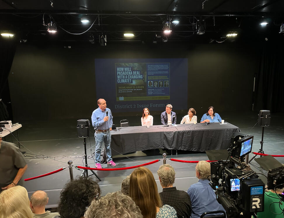 Speaker at Climate Action Panel with Pasadena City Councilmembers and Los Angeles County Officers (2024), featured in Pasadena Now